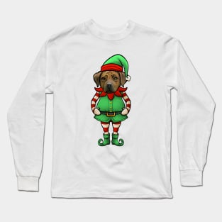 Rhodesian Ridgeback Christmas Elf Long Sleeve T-Shirt